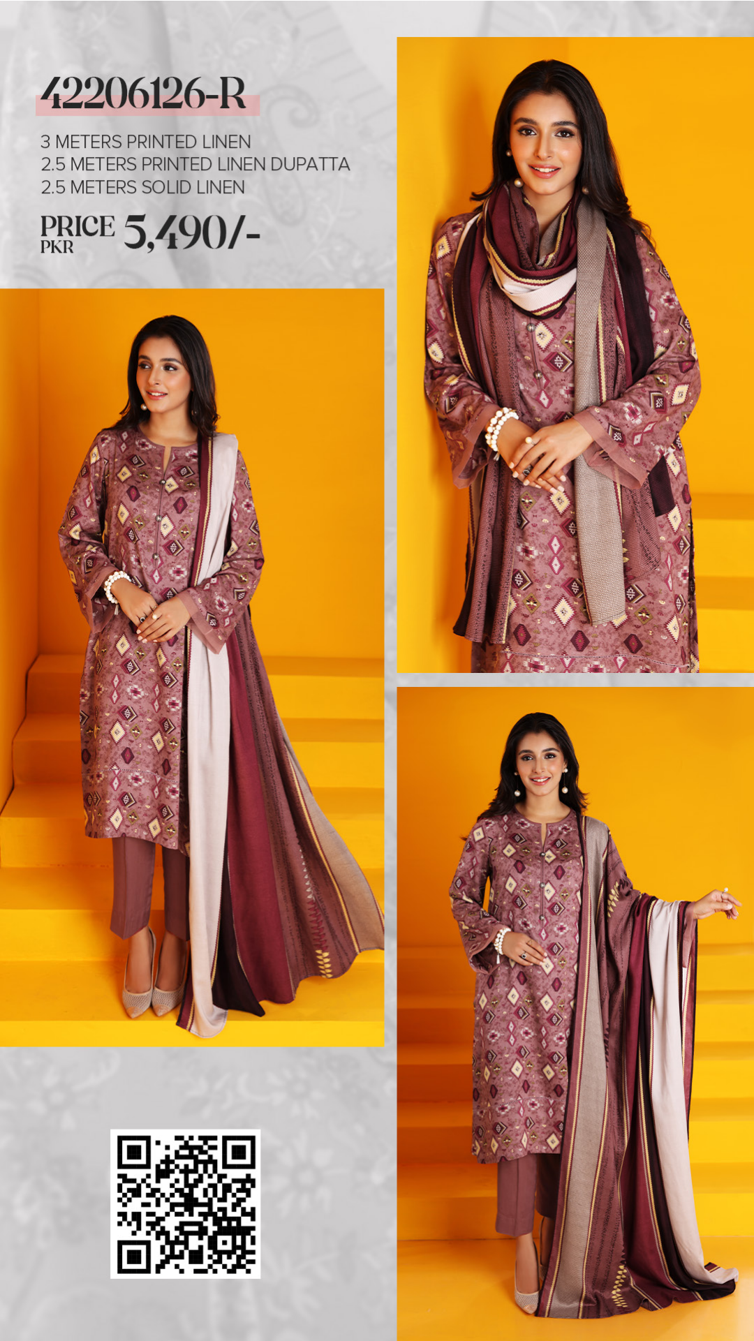 Nishat linen 3pc (1248-4)