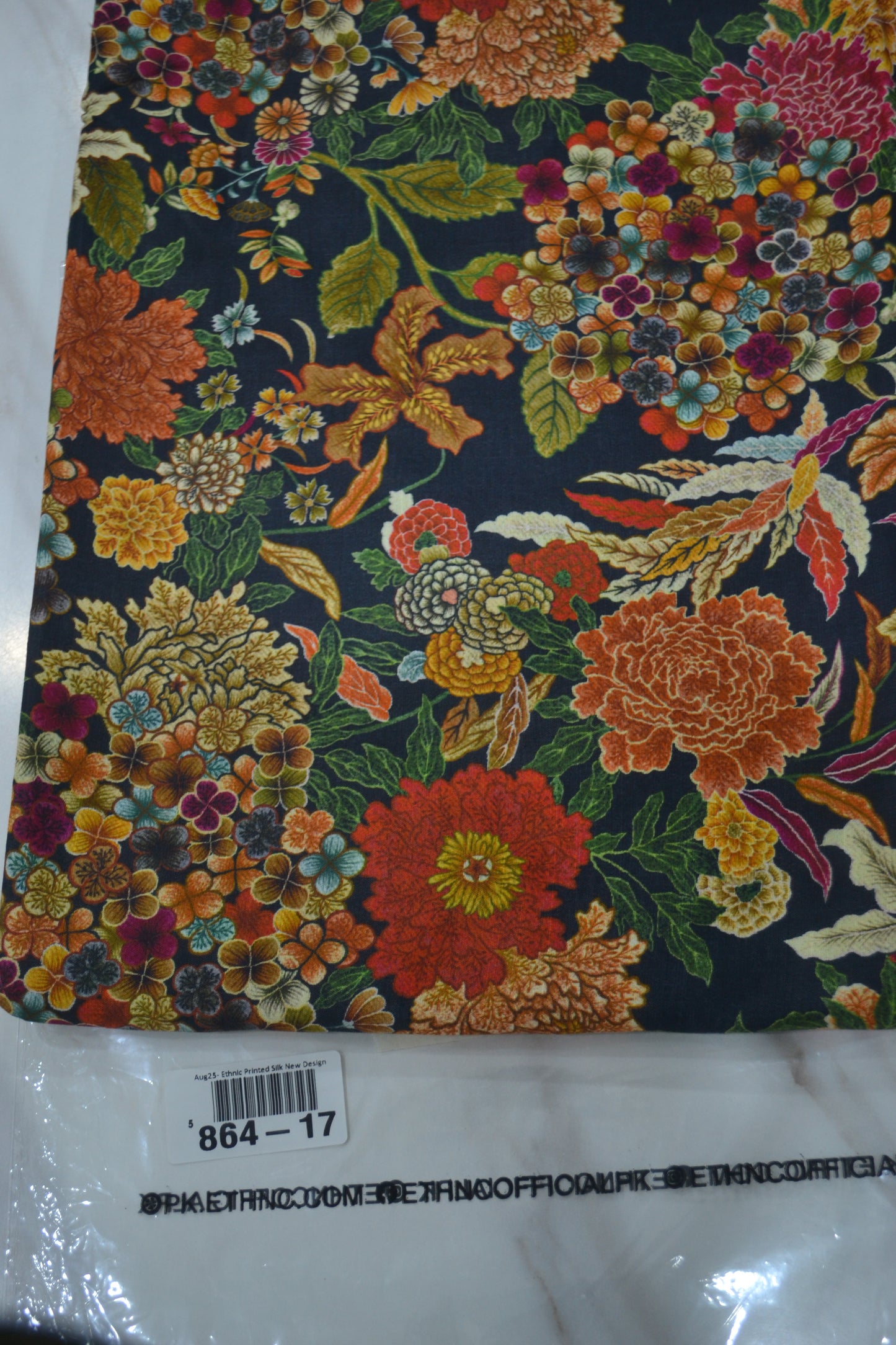Ethnic Printed Raw Silk (864-17)