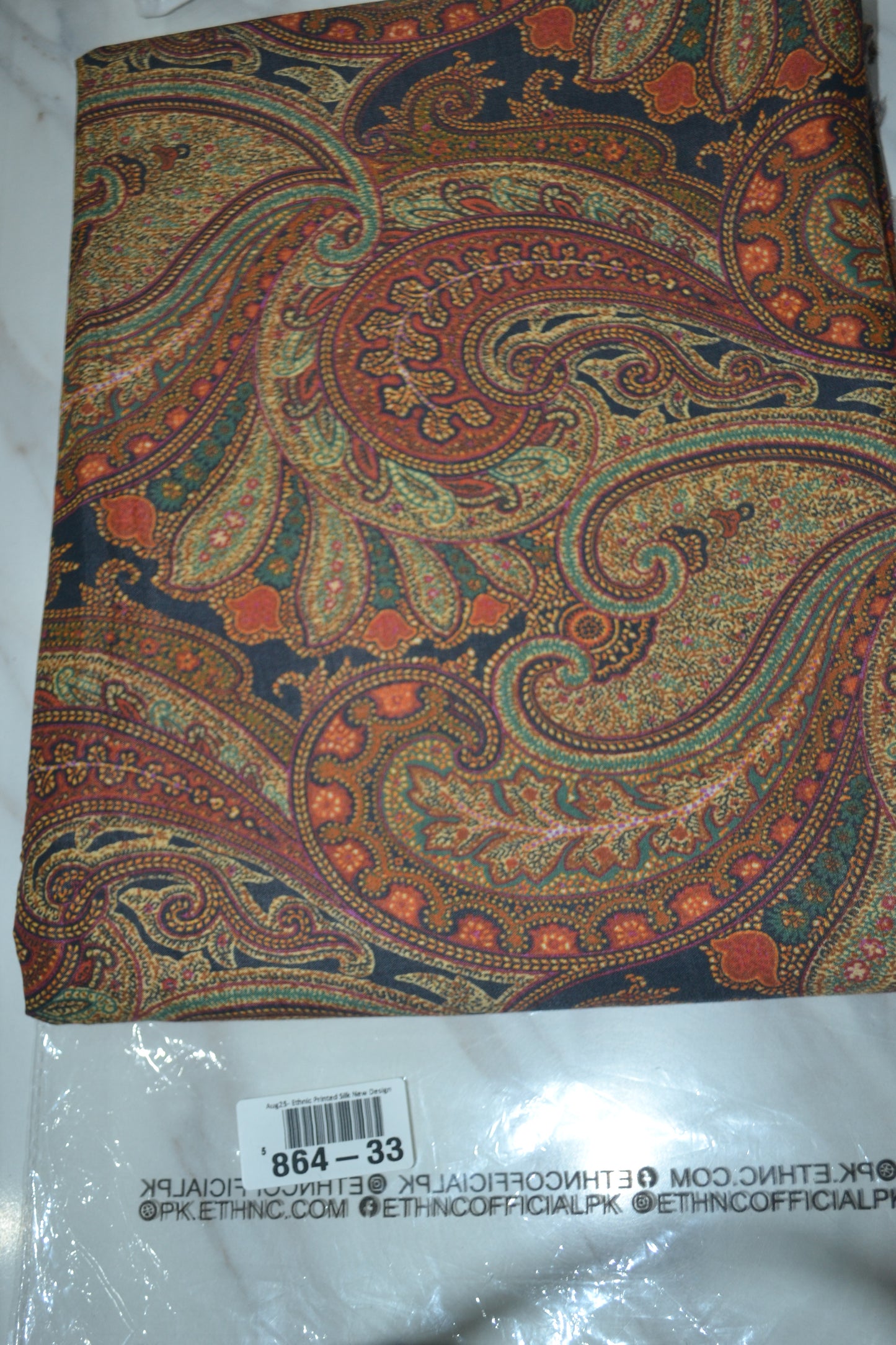 Ethnic Printed Raw Silk (864-33)