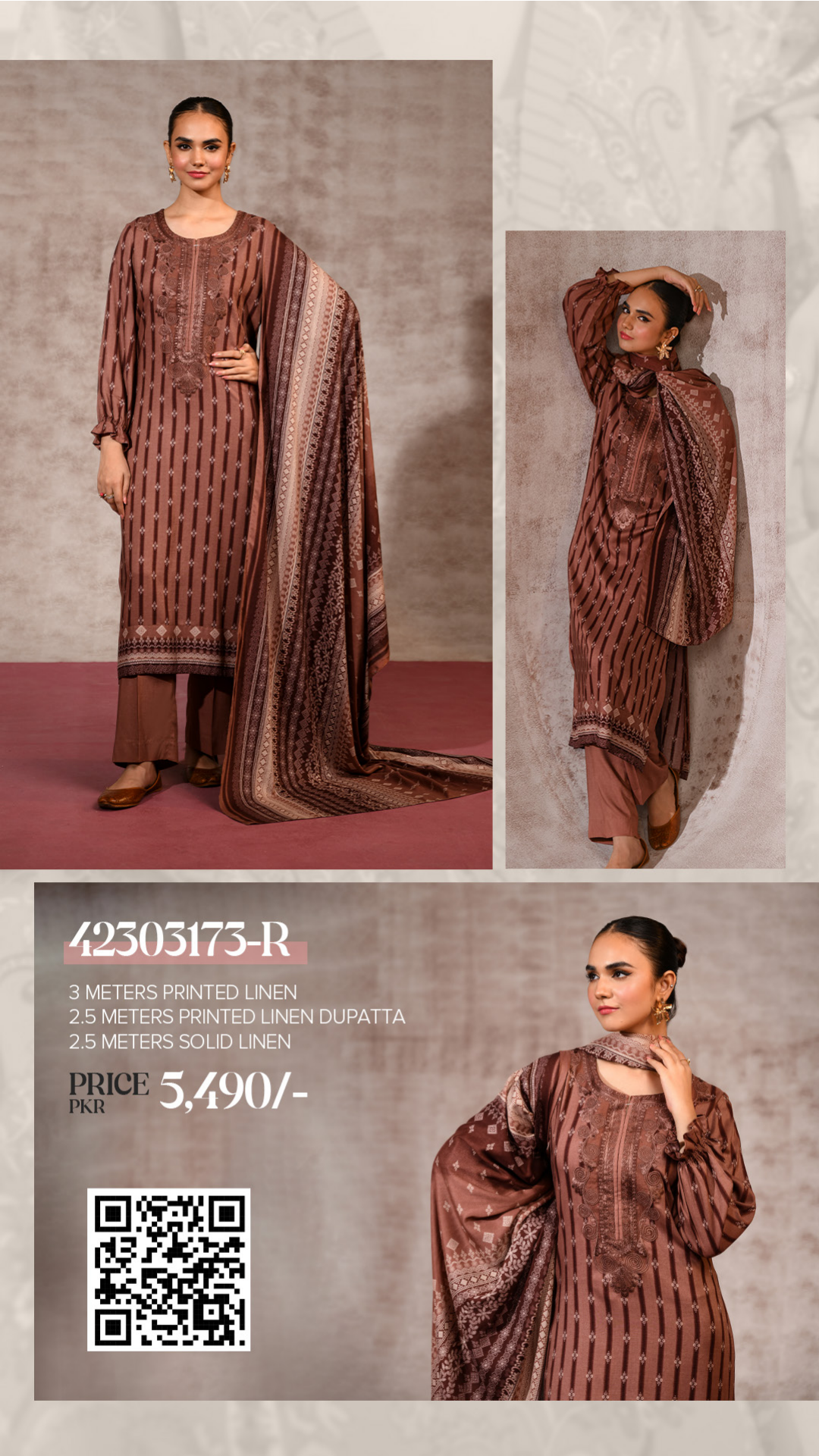 Nishat linen 3pc (1248-9)