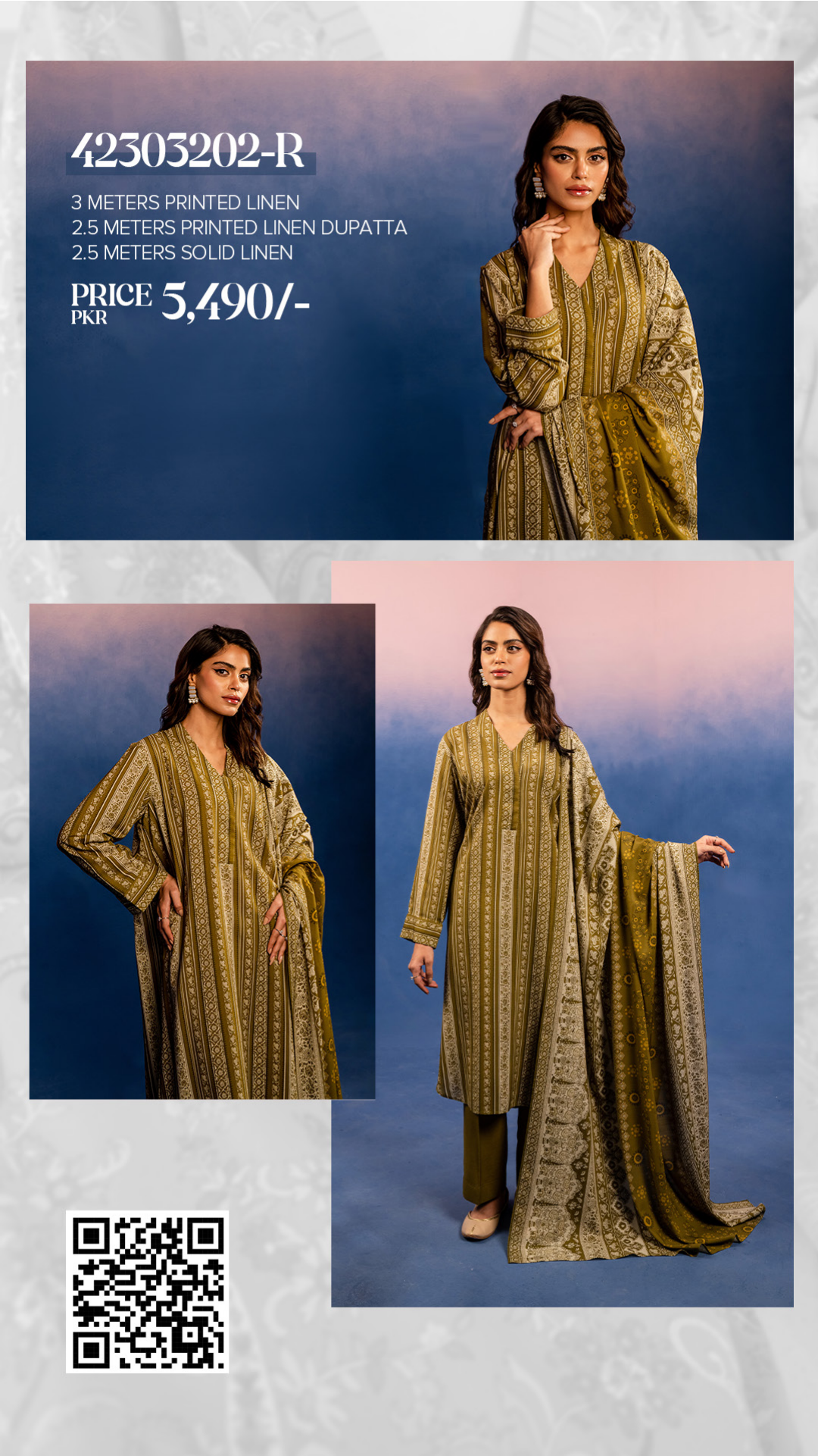 Nishat linen 3pc (1248-8)