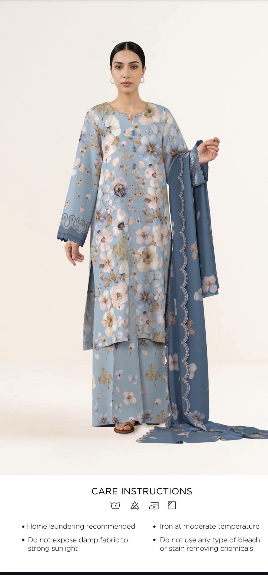 Sapphire emb 3pc Lawn (1227-4)