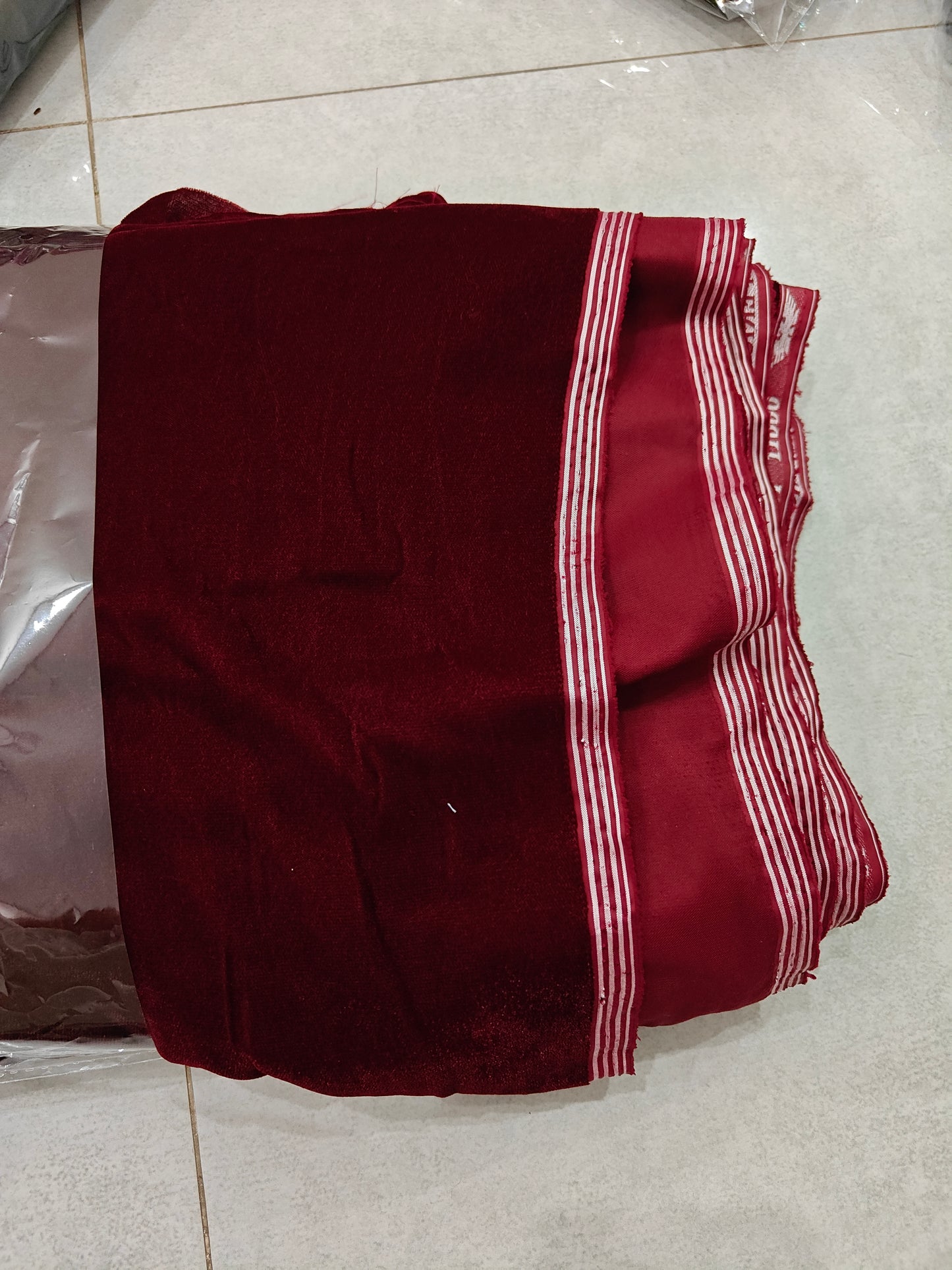 Velvet 2pc (1268-7)- Burgundy
