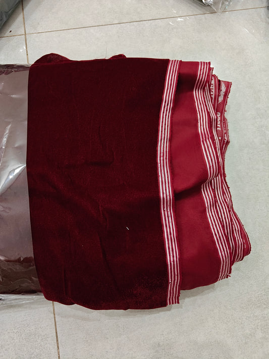 Velvet 2pc (1268-7)- Burgundy