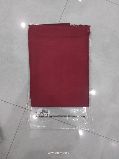 Ethnic Plain Raw Silk (863-4) Maroon color